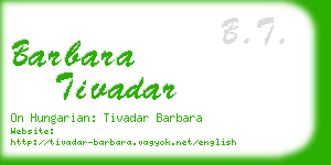 barbara tivadar business card